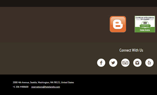 Hotel Andra website-聯繫方式一覽
