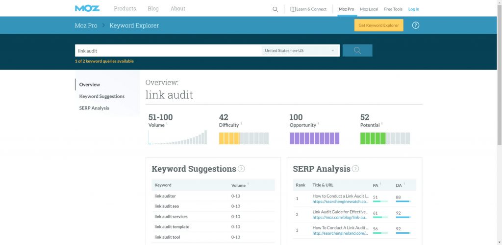 ” Moz Open Site Explorer”對反向連結來說是必需的工具!
