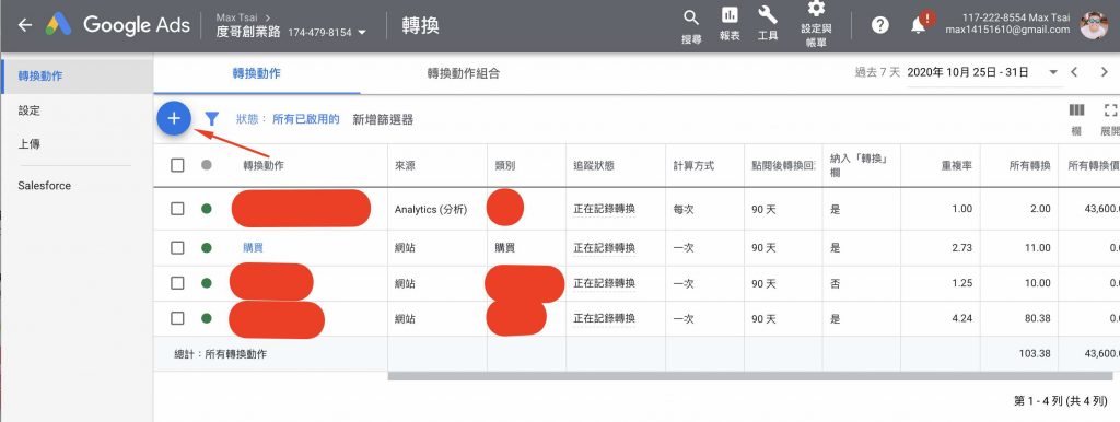 Google ads轉換設定 1shop一頁購物轉接-2